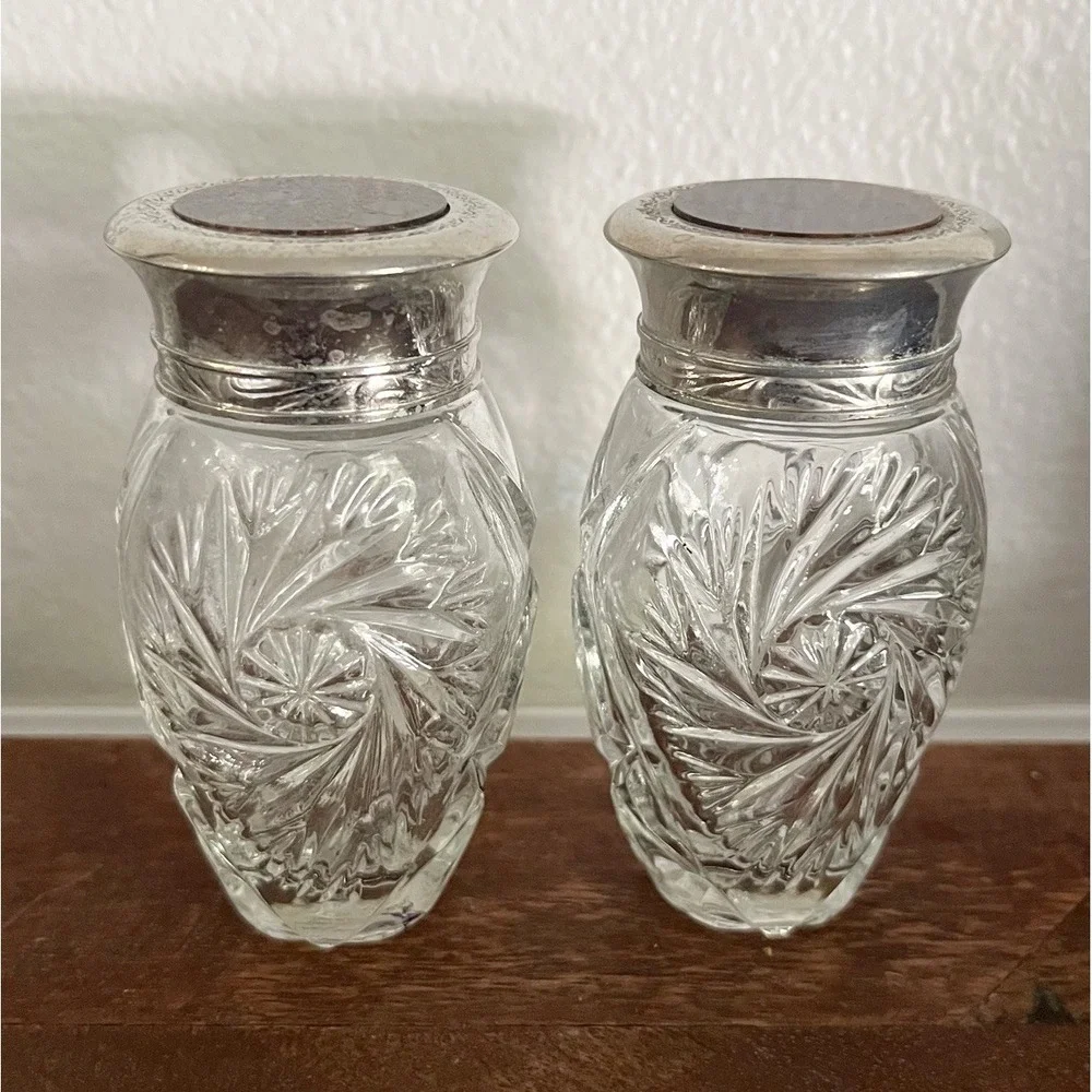 Vintage 80s Ralph Lauren Crystal Vanity Bottles Lot of 2